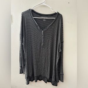 Women’s American Eagle striped long sleeve shirt, oversized, size medium